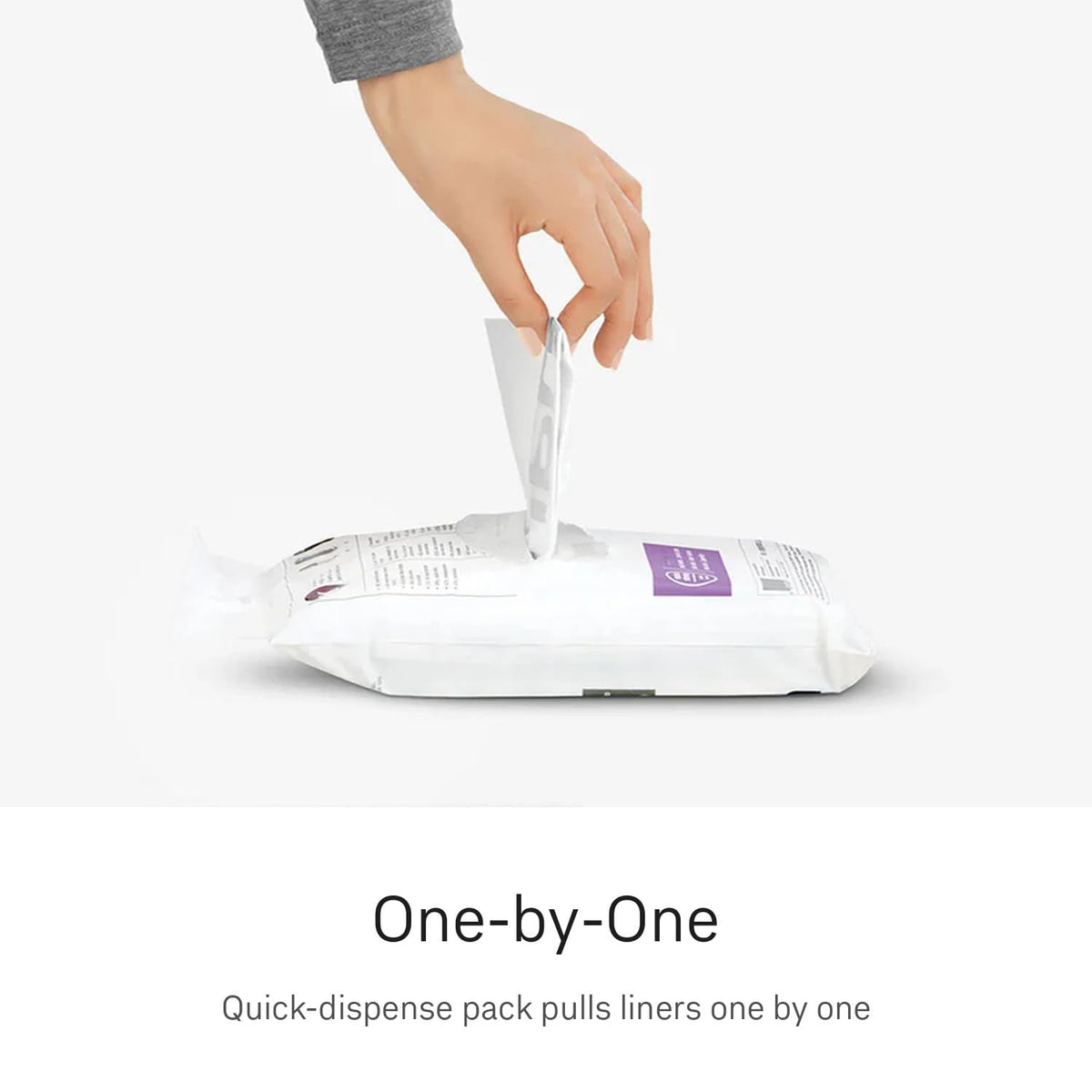 simplehuman Código K - 100 Bolsas Custom Fit con Cordón, Blanco | Cordón para Cierre Fácil, Dispensado Uno por Uno, Extra Gruesas y de Doble Costura, 50% Plástico PCR, 30-45 L / 8-12 Gal