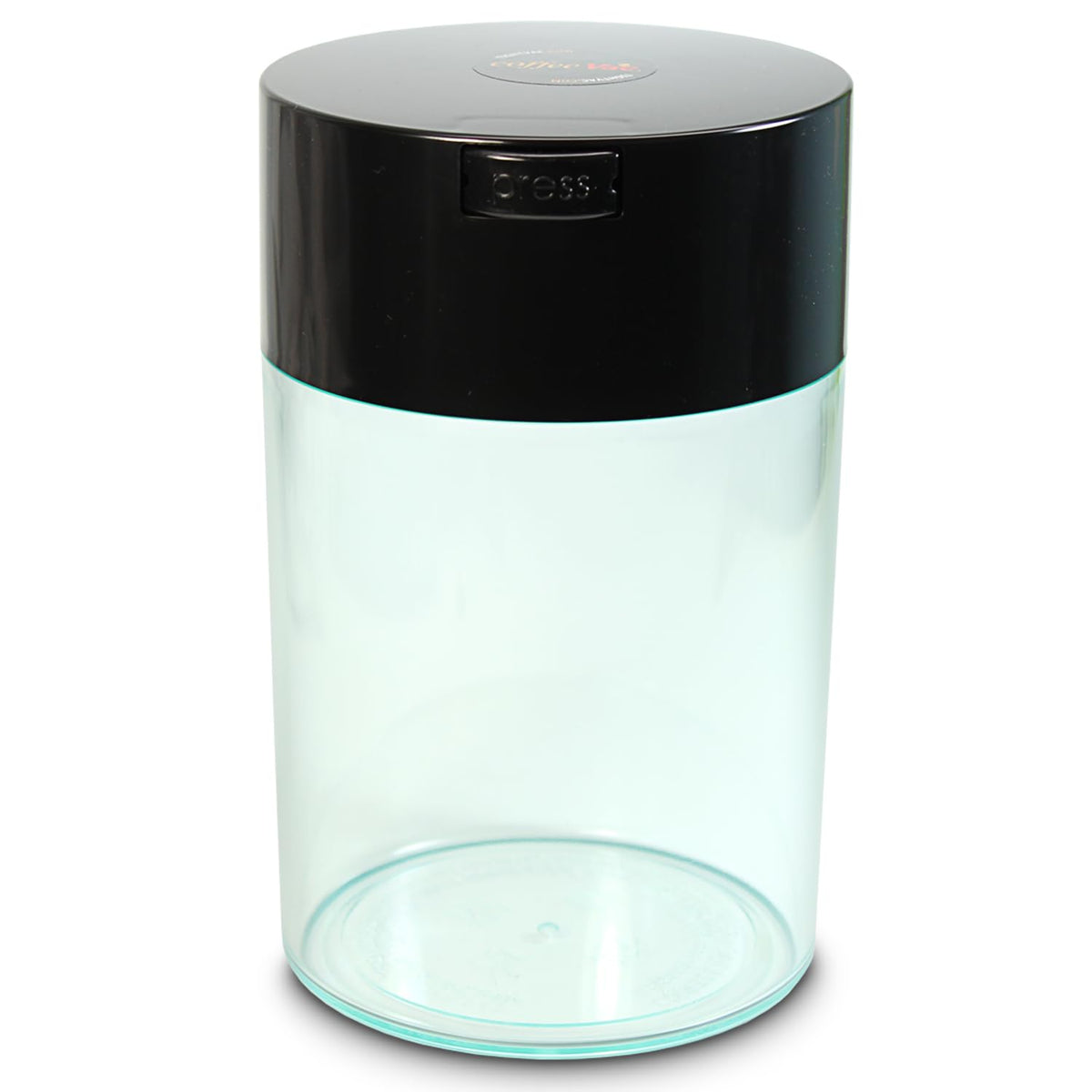 Tightpac America, Inc. Coffeevac 1 LB – la última Sellado al aspiradora Recipiente para café, Color Azul Tintado Cap & Cuerpo, Tapa Negra y Cuerpo Transparente, 1.85 litros / 1.6 Cuartos, 1