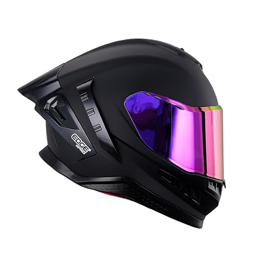Casco para Moto Integral - Casco Motocicleta Marca Edge - Visor Doble ANTIVAHO - Cascos para Motos Certificados Dot Moto - Accesorios para Moto Motocross Motocicleta