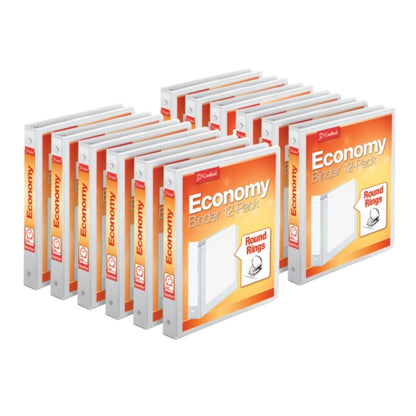 Cardinal Carpeta Económica de 3 Anillas Redondos, Vista ClearVue - 2.54cm (1'') - Blanco