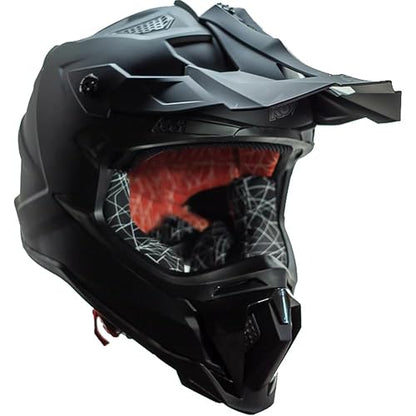 KOV Casco Terra Cross Negro Mate Solid Off-Road para Motocross Dot