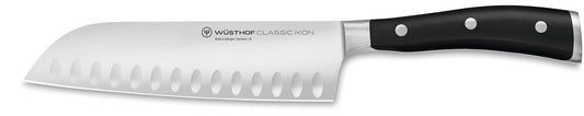 WÜSTHOF Classic Ikon - Cuchillo Santoku 7" (17 cm), Cuchillo Profesional, Acero Alemán Forjado, Ideal para Carne, Verduras y Uso Diario en Cocina