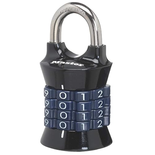 Master Lock 1535D - Juego de candado de combinación, 1 paquete, los colores pueden variar