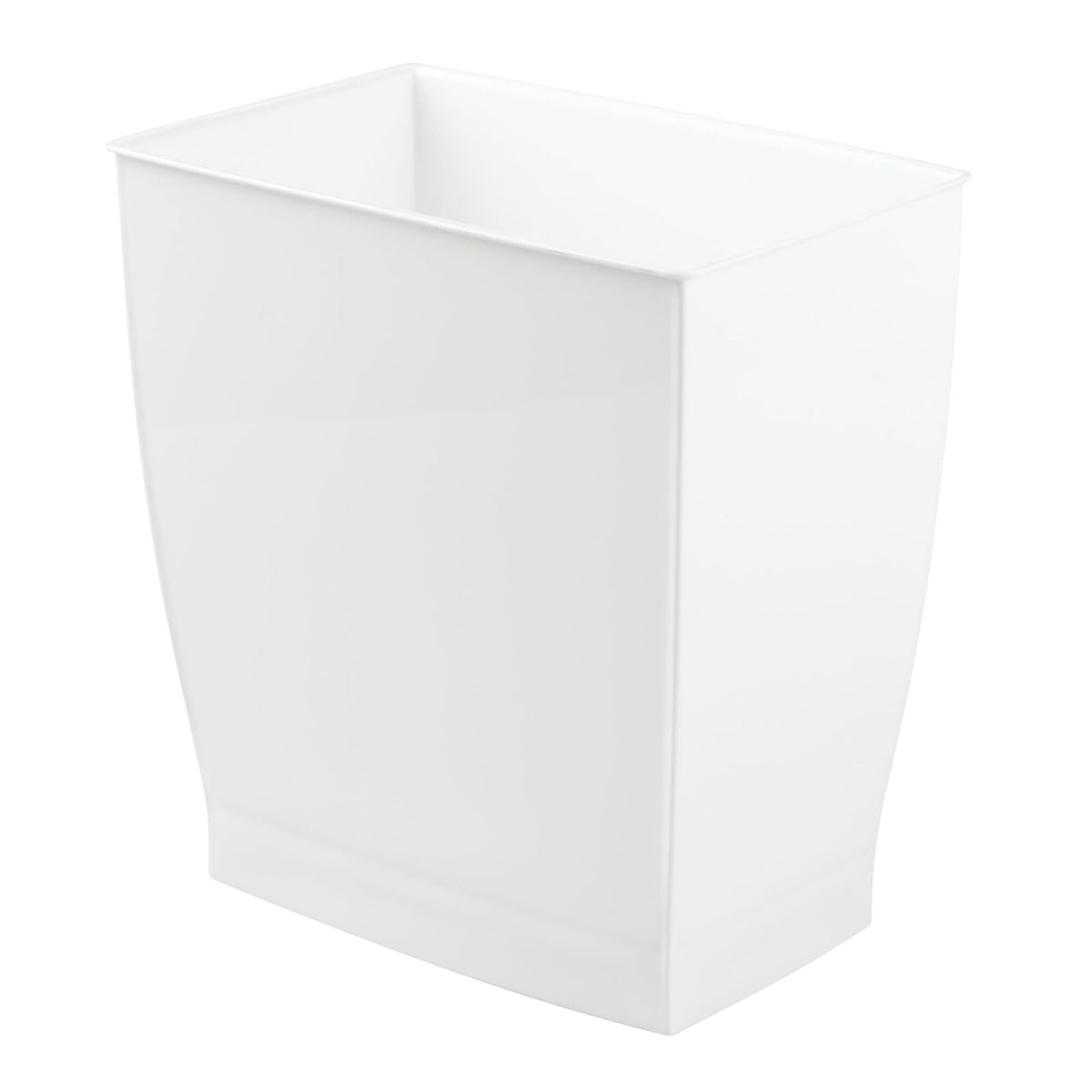 InterDesign 64783 Mono Rectangular Wastebasket Trash Can for Bathroom, Gray - Blanco - conjunto de 1