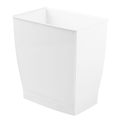 InterDesign 64783 Mono Rectangular Wastebasket Trash Can for Bathroom, Gray - Blanco - conjunto de 1