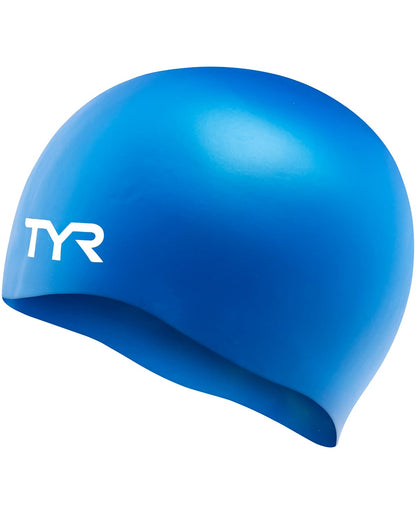 TYR - Gorro de natación Antiarrugas (Silicona) - Gorra TYR - Azul