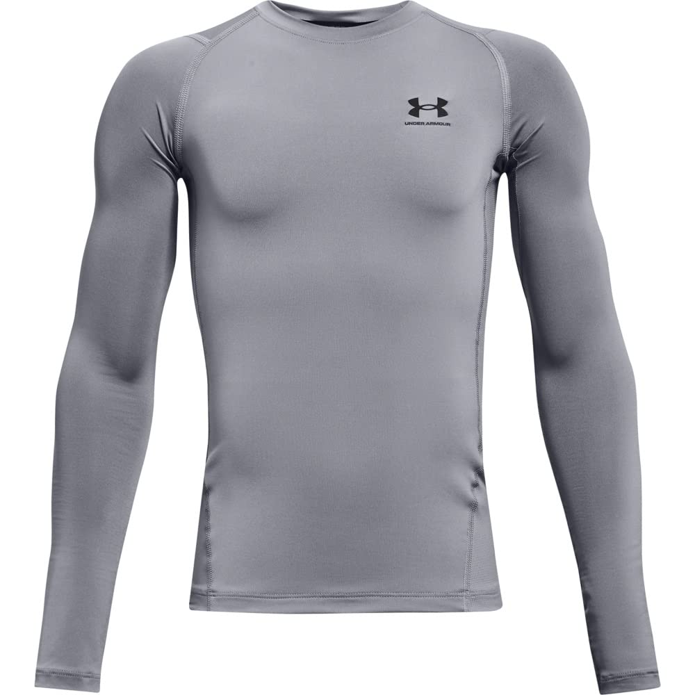 Camiseta Manga Larga Under Armour HeatGear para Niño - G - Acero (035) - Negro