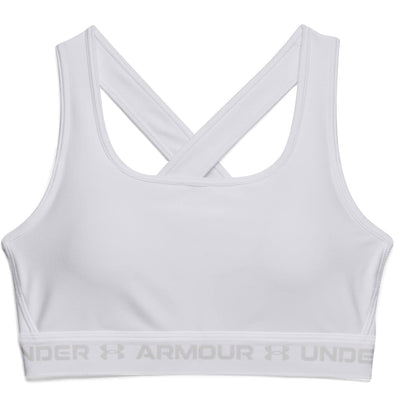 Under Armour Sports Bra de Entrenamiento Crossback Mid para Mujer - Blanco - XS