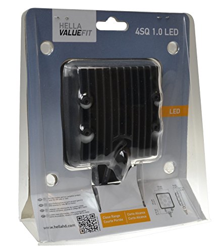 Hella 357103002 ValueFit 4 Square 1.0 LED Luz de Trabajo de Rango Cerrado, Negro