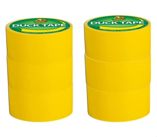 Duck Color Duct Tape, 6 rollos, amarillo (1304966_C)