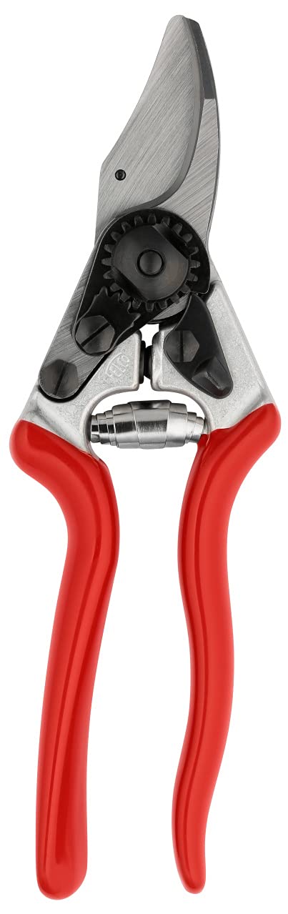 Felco - Tijeras de podar (F 16) - Podadora de jardín con una Mano para Zurdos de Alto Rendimiento Hecha en Suiza con Hoja de Acero