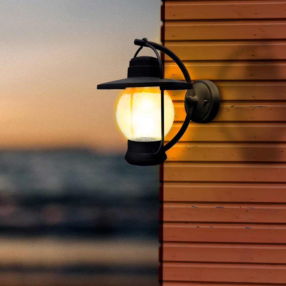 Tecnolite Lámpara de Pared Arbotante Tipo Farol Exterior, Ideal Zona Costera 60 W, Base E27, IP44, No incluye foco