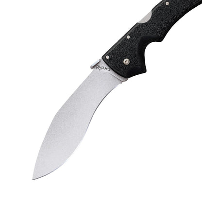 Cold Steel Rajah Series AUS10A - Cuchillo plegable táctico con mango Griv-Ex con bloqueo de triple anuncio, bolsillo ambidiestro y clip para cinturón