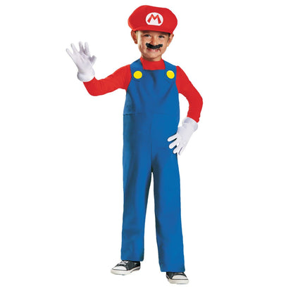 Disguise - Disfraz de Mario para niños pequeños de Super Mario Brothers de Nintendo, talla media/3T-4T