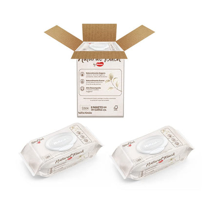 Huggies Natural Touch Toallitas Húmedas Para Bebé, Caja Con 504 Piezas (6 Paquetes De 84 Piezas c/u)