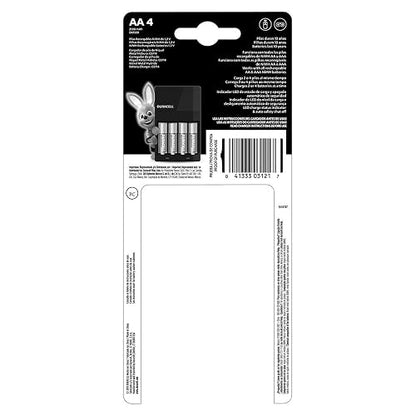 Duracell Cargador de Pilas AA/AAA - Incluye 4 AA