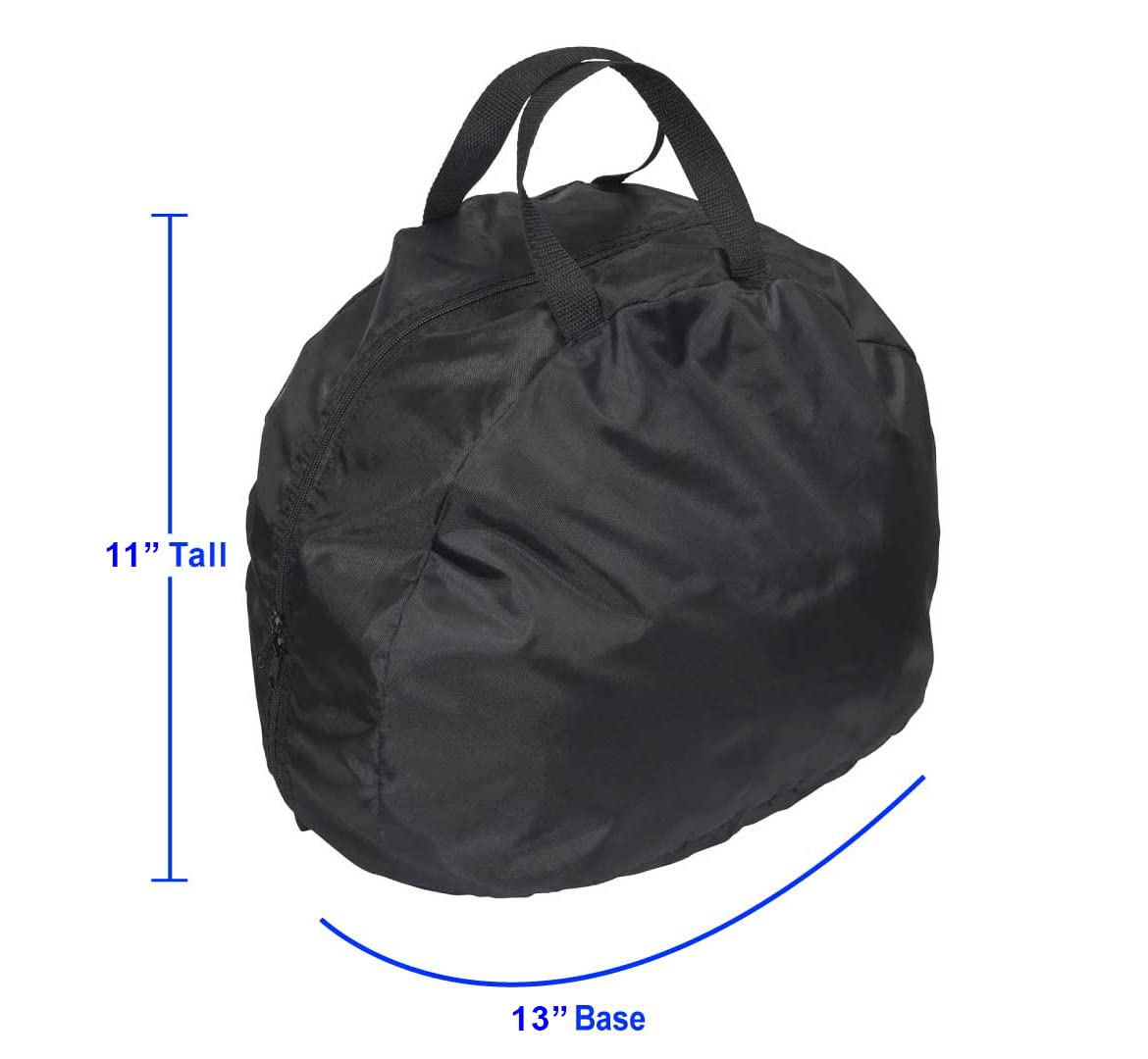 Raider BCS-8B Deluxe - Bolsa para Casco MX de Nailon Negro Duradero, tamaño Mediano