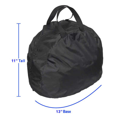 Raider BCS-8B Deluxe - Bolsa para Casco MX de Nailon Negro Duradero, tamaño Mediano