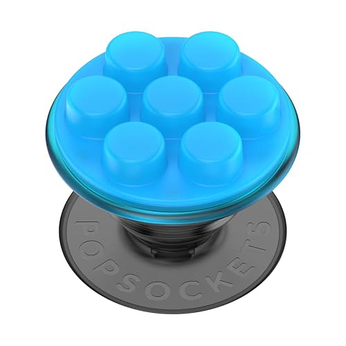 PopSockets - Empuñadura para teléfono a Base de Plantas con Soporte expandible, Agarre calcomanía, PopSockets ecológicos para teléfono - Popper translúcido Azul eléctrico