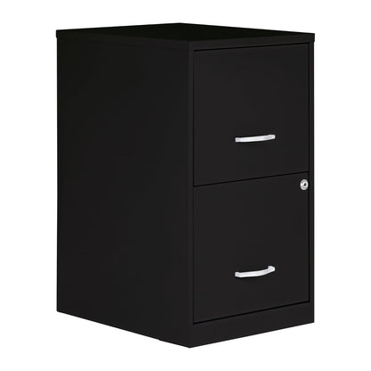 Lorell 14340 18 - Archivador profundo de 2 cajones, Putty, Negro