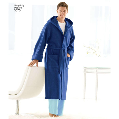 Simplicity Fácil de Coser 3575 - Albornoz de Costura para Adultos y niños, XS-L y XS-XL