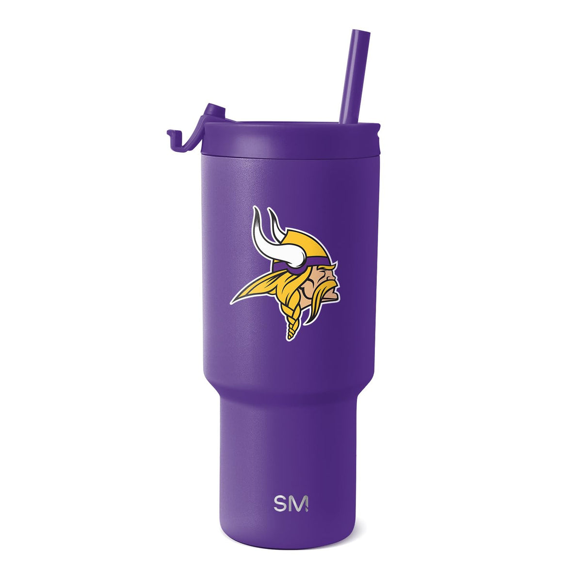 Simple Modern Termo de 30 Onzas con Tapa Abatible y Popote - MERCANCÍAS - Minnesota Vikings