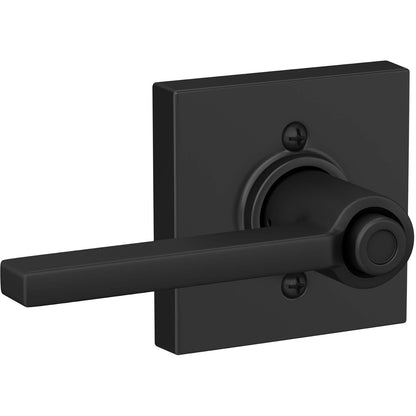 Schlage Latitude Manija para Puerta, Varios Acabados y Funciones - Mate negro - Privacy - Collins