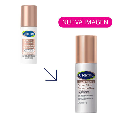 Cetaphil Healthy Renew Sérum de Ojos Tratamiento Arrugas y Cansancio 15 g | Con péptidos al 2%, vitaminas y extractos botánicos, ayuda a reducir ojeras, líneas finas y fatiga y mejora el brillo natural