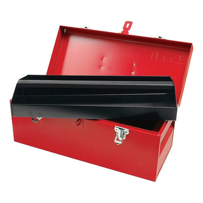 Urrea Caja Portaherramientas Metálica, Varios Tamaños y Colores - 17" x 7" x 7" - Rojo