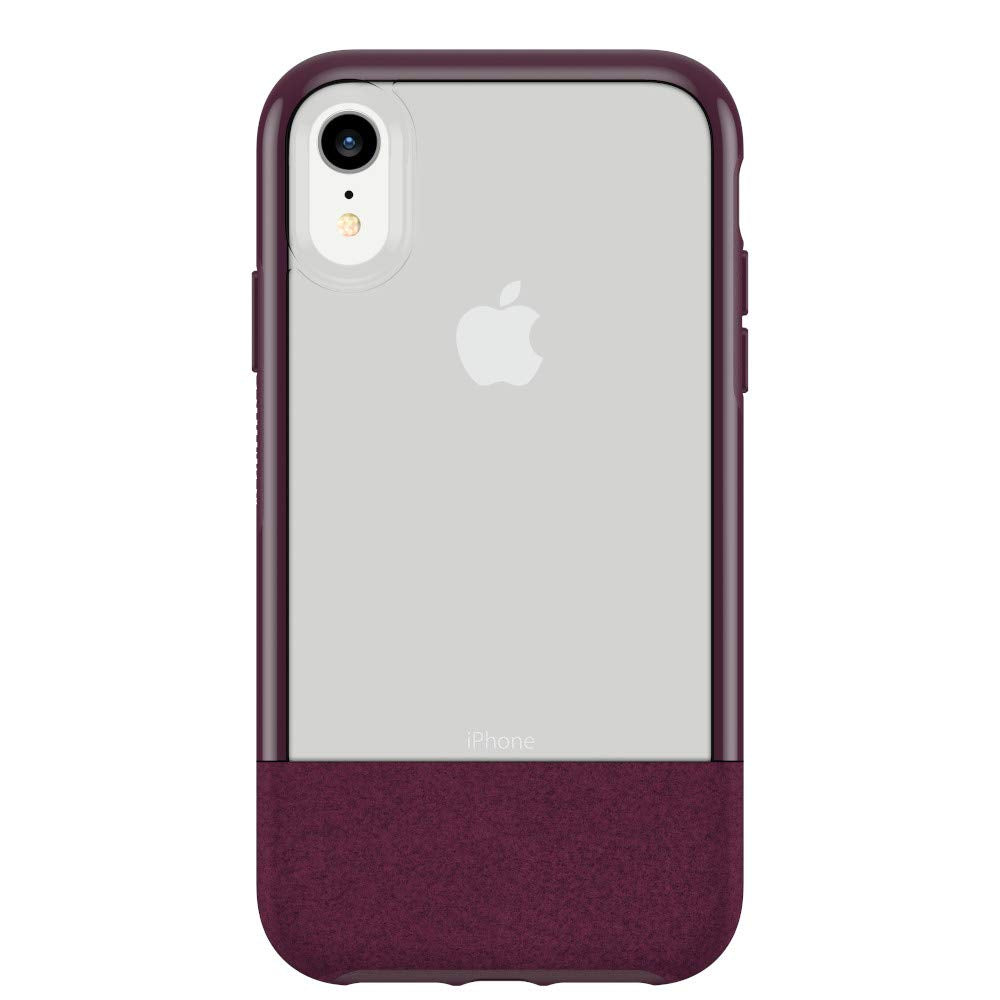 OtterBox Clear & Leather Funda Transparente y Piel para iPhone XR - LUCENT MAGENTA - Funda