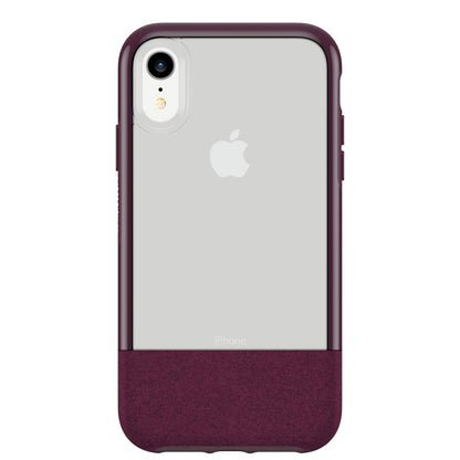 OtterBox Clear & Leather Funda Transparente y Piel para iPhone XR - LUCENT MAGENTA - Funda