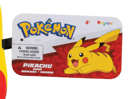 DISGUISE Accesorio Oficial Nintendo, Mascara de Pikachu, Unitalla, Pokémon | Inspirada en Pokémon, ajustable, plástico, mejillas rojas, orejas negras, adultos, niños, disfraz, cosplay