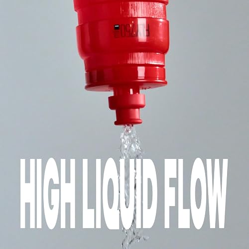 Elite Fly Botella de 550 ml (Transparente, Texturizada) – Botella Deportiva Ultraligera con válvula de Empuje
