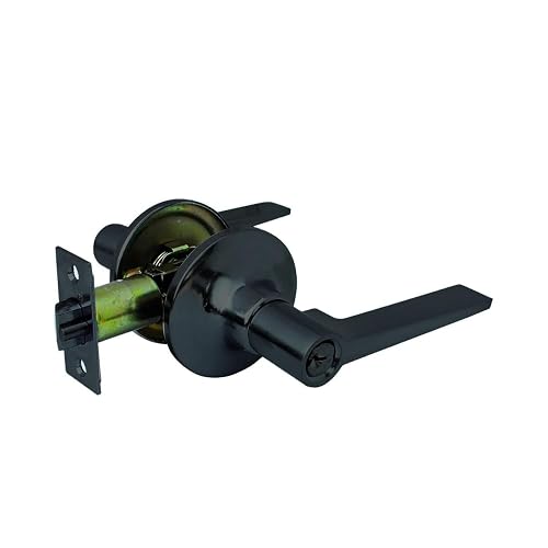 Phillips Combo Cerrojo/Manija Fresno Alta Seguridad Para Entrada LLave-Mariposa Negro