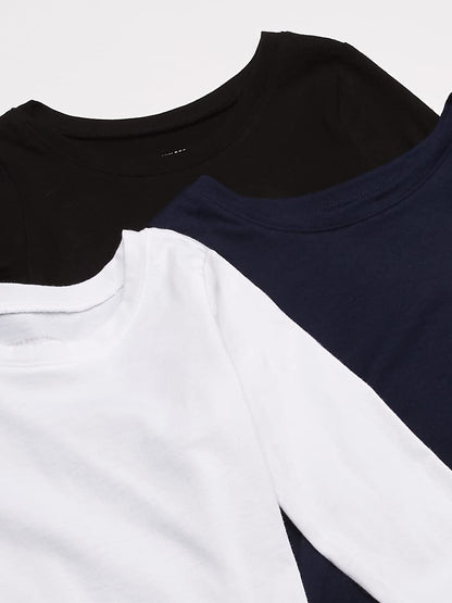 The Children's Place Camiseta básica para niñas pequeñas, Paquete de 3 Camiseta para Niñas