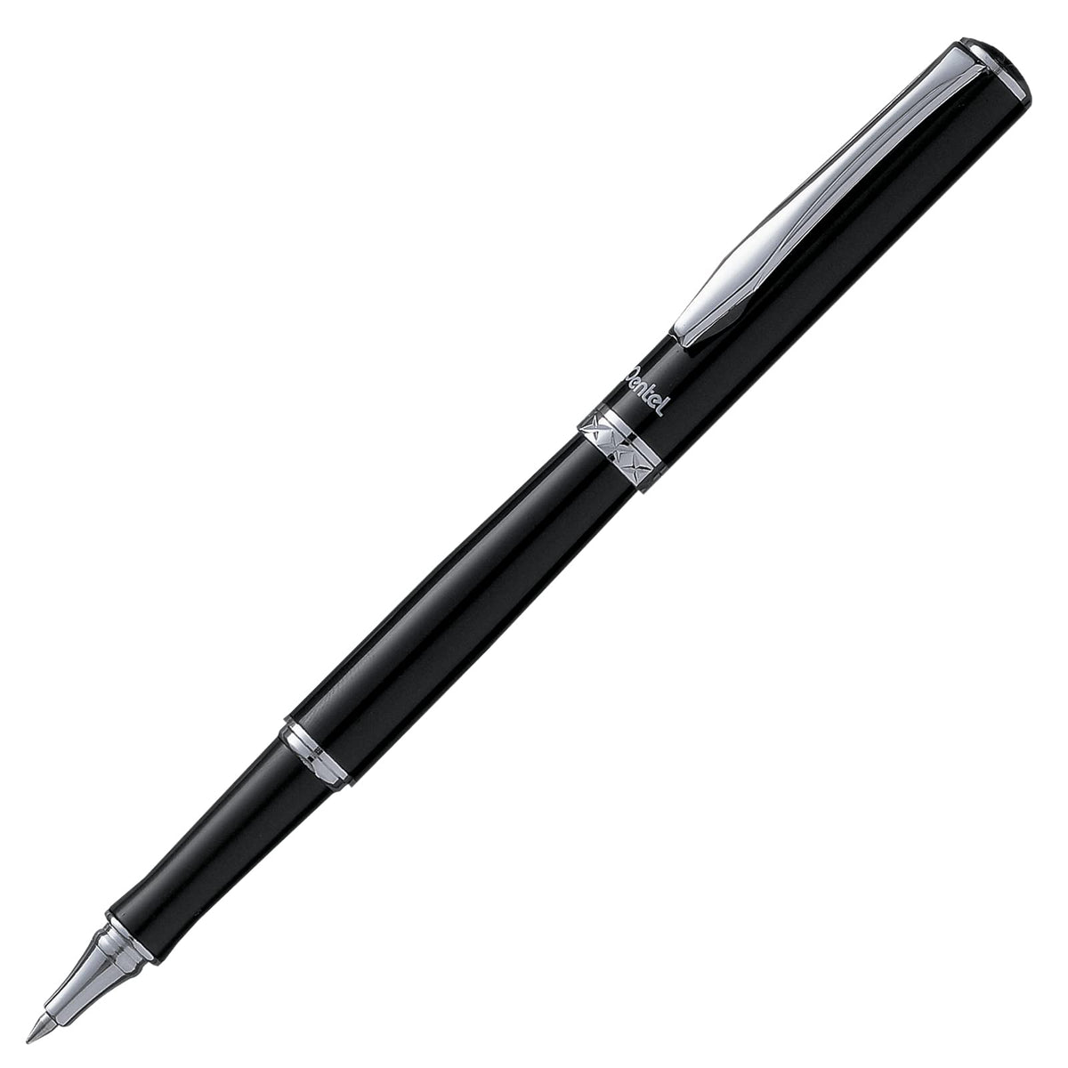 Pentel K600A-A-EST Bolígrafo Gel Sterling, Cuerpo Negro