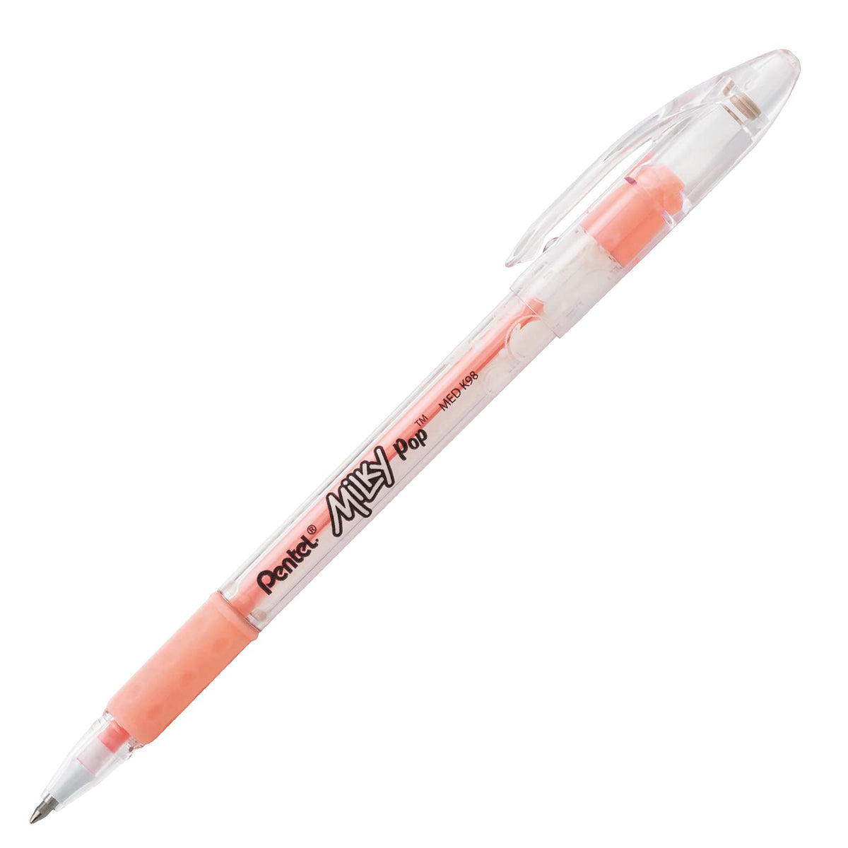 Bolígrafo Milky Pop de Pentel Tinta en Gel Colores Pastel Caja con 12 Piezas Color Naranja-K98-LF