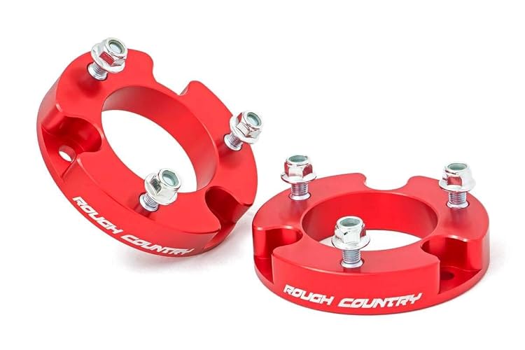 Rough Country Kit de nivelación de 2 pulgadas para Toyota Tacoma 05-23 | Rojo anodizado - 744RED