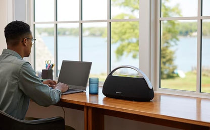 Harman Kardon Go + Play 3 Bocina Inalámbrica Bluetooth, 160W de Potencia, Reproducción 8 Horas, Micrófonos Duales - Negro