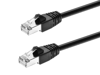 Monoprice Cat6A Ethernet Patch Cable - Network Internet Cord - RJ45, 550Mhz, STP, Pure Bare Copper Wire, 10G, 26AWG, 20ft, Black
