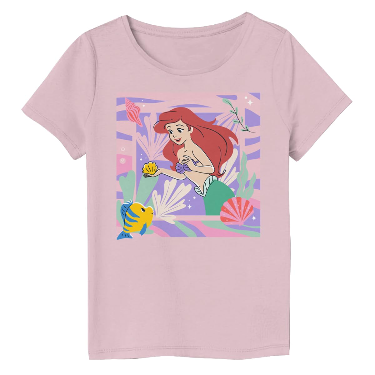 Disney Princesas La Sirenita Ariel Playera Casual Estampada para Niñas