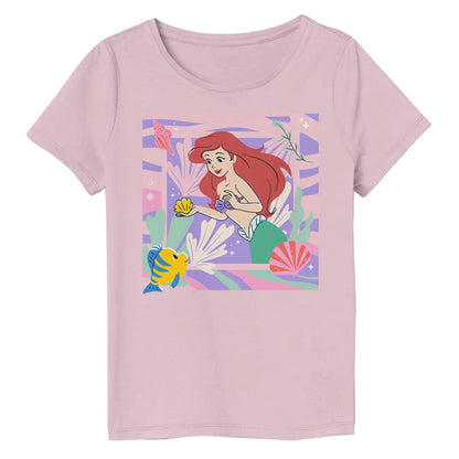 Disney Princesas La Sirenita Ariel Playera Casual Estampada para Niñas