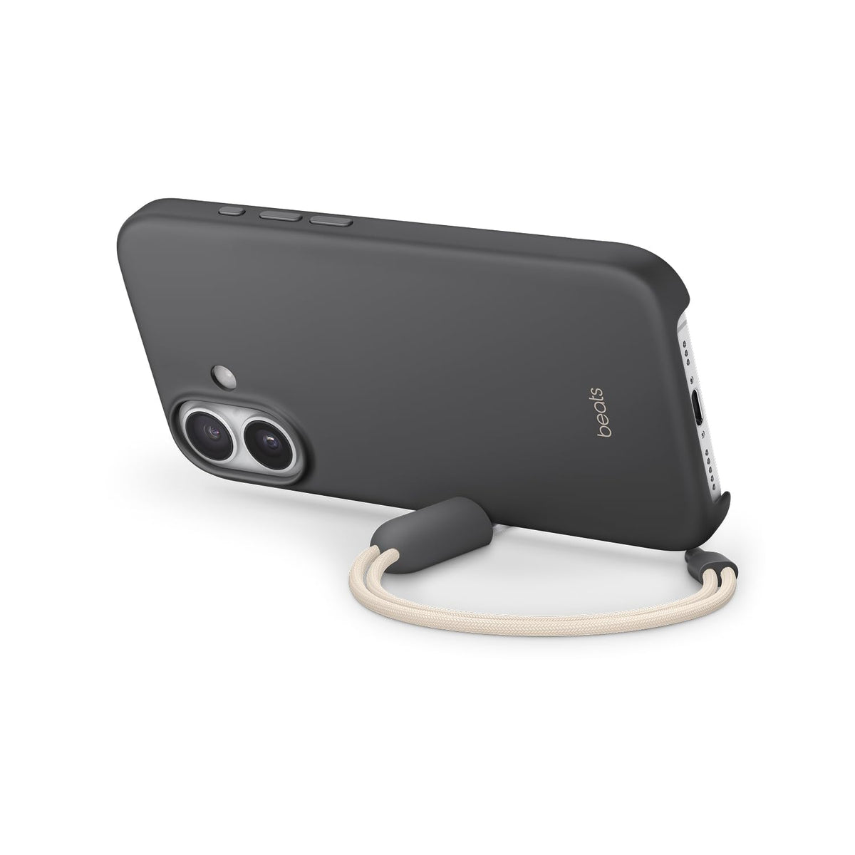 Beats Funda con MagSafe para iPhone 17, Modo Horizontal con Soporte y Correa - Gris granito