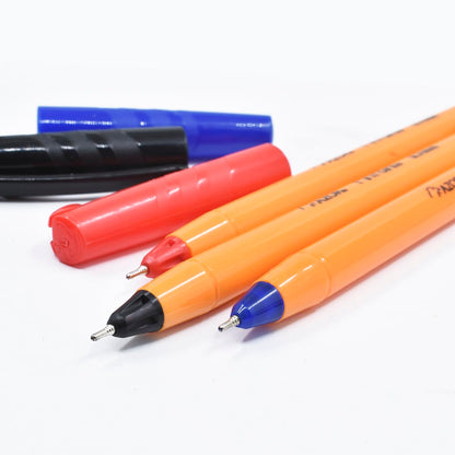 AZOR - Boligrafo De Punto Fino, 50 Piezas, Plumas, Punto Fino, .7 mm, Colores, 30 (Negro) 15 (Azul) 5 (Rojo), PinPoint 301.6825CS.