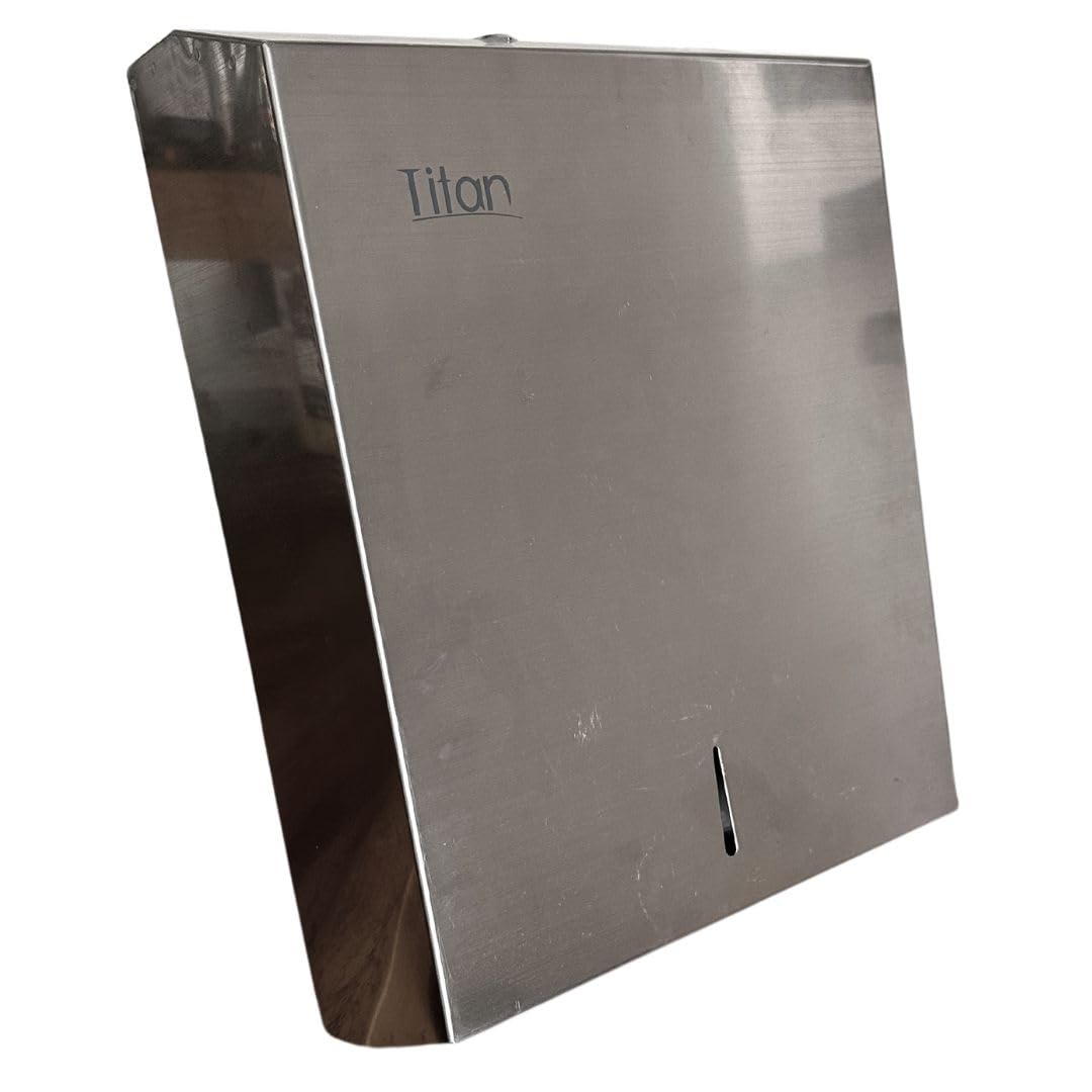 Titán Gustamar Dispensador de Toalla Interdoblada Tipo Sanitas G-228SS, Color Acero Inoxidable