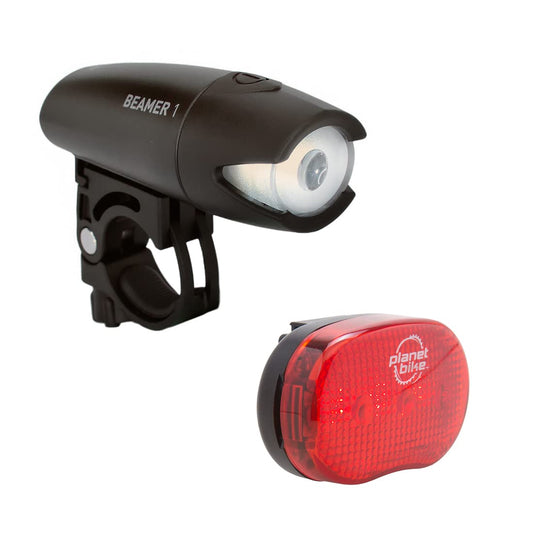 Planet bicicleta Beamer 1 and Blinky 3 LED bicicleta Light Set