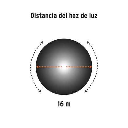 Truper LACA-3D Lámpara LED de campamento, tipo farol, incluye 3 pilas D, pack of/paquete de 1