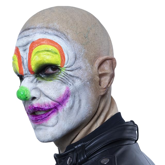 Hooligan Clawn, Máscara de Payaso con Efecto Neón, Máscaras de Payasos Asesinos que Brilla en la Oscuridad Ideal para Halloween, Fiestas de Disfraces y Festivales
