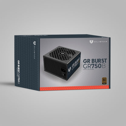 Balam Rush GR Burst Fuente de Poder ATX 750W, 80 Plus Bronze, No Modular, 1 ATX, 1 CPU, 2X PCI-E, 4X SATA, 2X MOLEX, 1xFloppy, Legend Negro