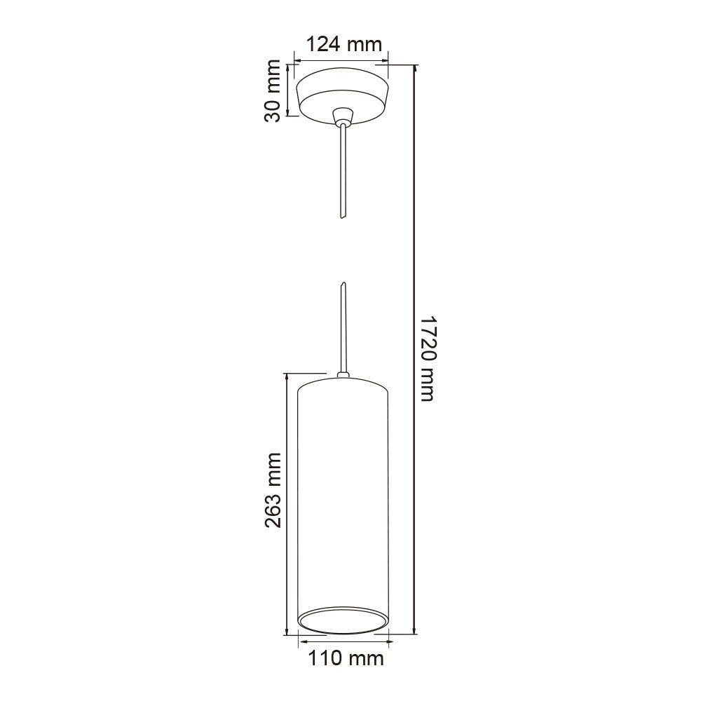Tecnolite Lámpara Colgante, Base E27, Luz Colgante de Techo Moderno, Color Cristal Opalino, 100 - 240 V,
